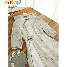 蕾絲旗袍連衣裙 減齡字裙 春夏秋季新款韓版改良少女連衣裙 短袖立領收腰顯瘦小個子時尚媽媽裝仙女裙子 小清新減齡裝及膝裙 歷史價格詳細信息