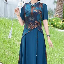 長款印花簡約修身時尚雪紡裙2023年夏款鬆緊腰時髦氣質休閒半身裙 歷史價格詳細信息