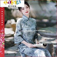 早秋復古仿花羅印花時尚改良式喇叭袖長旗袍連身裙洋裝／1062超低價939元／東方美人旗袍唐裝專賣店 歷史價格詳細信息