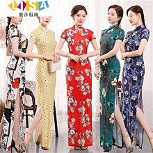 表演服裝 旗袍改良版連衣裙大碼寬松中式復古刺繡新款風胖mm龍袍女 歷史價格詳細信息