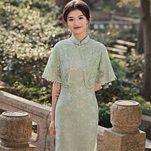 蕾絲旗袍連衣裙 減齡字裙 春夏秋季新款韓版改良少女連衣裙 短袖立領收腰顯瘦小個子時尚媽媽裝仙女裙子 小清新減齡裝及膝裙 歷史價格詳細信息