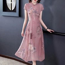 旗袍夏季女裝微胖風情萬種國風新中式禪意改良漢服旗袍連衣裙子早初秋 歷史價格詳細信息