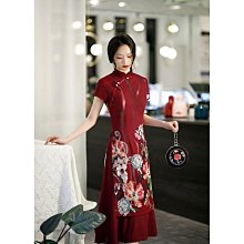 【改良旗袍系列】新中式旗袍敬酒服新娘2024新款晨袍紅色結婚改良旗袍 國風長裙訂婚禮服 尾牙聚會服 歷史價格詳細信息