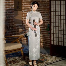 改良旗袍 復古洋裝 禮服 主持 拍照 國風 新中式洋裝 高級精緻小眾設計感緊身包臀改良旗袍長裙夏（滿599元） 歷史價格詳細信息
