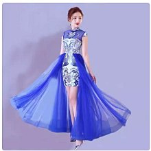 妞妞 婚紗禮服~S-5XL-表演旗袍主持人走秀新娘结婚纱長禮服~3件免郵 歷史價格詳細信息