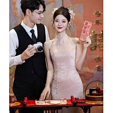 旗袍敬酒服新娘長袖高端復古改良紅色蕾絲結婚禮服女秋訂婚洋裝~乾乾好物~ 歷史價格詳細信息