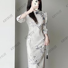 旗袍2024年新款改良版氣質高端少女年輕款復古優雅連衣裙日常可穿-KBY科貝 歷史價格詳細信息