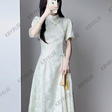旗袍新款2024改良女年輕款奧黛連衣裙新中式大小姐茶服夏季-kby科貝 歷史價格詳細信息