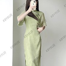 旗袍2024年新款改良版氣質高端少女年輕款復古優雅連衣裙日常可穿-KBY科貝 歷史價格詳細信息