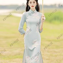 秋季2022新款新中式復古民國風全開襟旗袍少女年輕款改良版連衣裙~詩夫特 歷史價格詳細信息