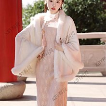 旗袍2023新款年輕款秋冬連衣裙少女新中式外套披肩外搭氣質-KBY科貝 歷史價格詳細信息