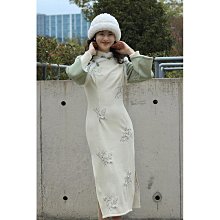 長袖旗袍 旗袍洋裝 改良旗袍 「半聽曲」古法全開襟日常復古旗袍2023秋冬曳地長款少女年輕氣質223 LS004 歷史價格詳細信息