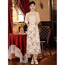短袖旗袍 旗袍洋裝 改良旗袍 新中式改良奧黛旗袍少女年輕款2024新款粉色國風訂婚連衣裙夏茶服112 LS004 歷史價格詳細信息
