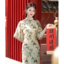 短袖旗袍 旗袍洋裝 改良旗袍 新中式少女旗袍夏季新款2024改良版日常年輕款國風碎花連衣裙學生649 LS004 歷史價格詳細信息
