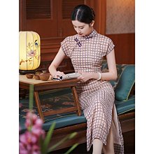 短袖旗袍 旗袍洋裝 改良旗袍 新中式改良奧黛旗袍少女年輕款2024新款粉色國風訂婚連衣裙夏茶服112 LS004 歷史價格詳細信息