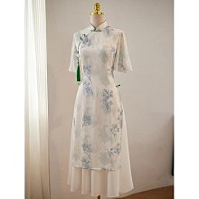 短袖旗袍 旗袍洋裝 改良旗袍 新中式改良奧黛旗袍少女年輕款2024新款粉色國風訂婚連衣裙夏茶服112 LS004 歷史價格詳細信息