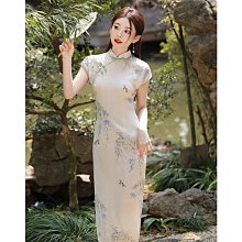 短袖旗袍 旗袍洋裝 改良旗袍 新中式少女旗袍夏季新款2024改良版日常年輕款國風碎花連衣裙學生649 LS004 歷史價格詳細信息