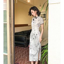 中國風水墨畫連體泳衣女高級感帶防曬罩衫性感露背葫蘆島泳裝泳衣 歷史價格詳細信息