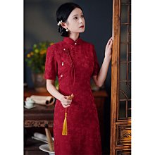 敬酒服新娘2023新款結婚絲絨春春季小個子在逃公主酒紅色訂婚禮服 歷史價格詳細信息