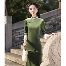 旗袍秋季新中式國風改良旗袍漂亮氣質名媛高級感端莊大氣收腰連衣裙子 歷史價格詳細信息
