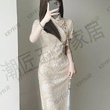 旗袍新中式訂婚旗袍女2024新款年輕款氣質高端精致白色蕾絲宴會連衣裙 歷史價格詳細信息