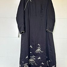 旗袍水墨青華2024夏季顯瘦新中式國風旗袍時尚百搭優雅提花連衣裙 歷史價格詳細信息