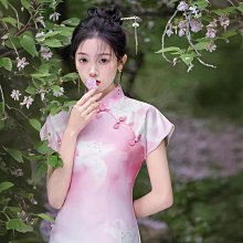短袖旗袍 旗袍洋裝 改良旗袍 舊時夢古法全開襟旗袍年輕民國風復古2024新款新中式格子少女秋冬59 LS004 歷史價格詳細信息