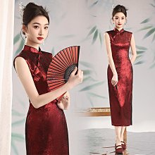 改良式旗袍 長袖旗袍洋裝 長款旗袍 2024年秋季新款改良旗袍日常修身氣質中老年長款長袖國風老上海女 XL006 歷史價格詳細信息