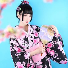 和服 櫻之美和風日本和服女正裝粉色櫻花和服浴衣抗皺聚酯纖維小紋和服-特價 歷史價格詳細信息