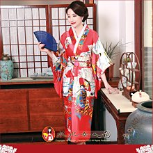 熱賣爆款！日式綢緞和服浴衣睡袍，復古印花，東瀛和服風，少女寫真舞台表演必備-孔雀(紅) -水水女人國 歷史價格詳細信息