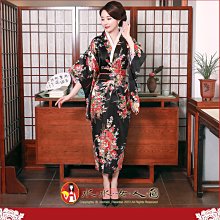 熱賣爆款！日式綢緞和服浴衣睡袍，復古印花，東瀛和服風，少女寫真舞台表演必備-孔雀(紅) -水水女人國 歷史價格詳細信息