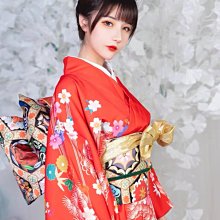 和服 櫻之美和風日本和服女正裝粉色櫻花和服浴衣抗皺聚酯纖維小紋和服-特價 歷史價格詳細信息