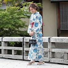 01 日本和服浴衣高品質  藍色系古典花色紫藤 歷史價格詳細信息