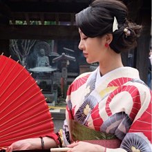 03日本正裝和服女 傳統雙層化纖小紋和服 日本旅遊和服 個性傘柄 歷史價格詳細信息