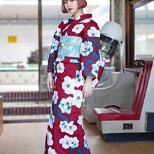 01 日本和服浴衣高品質  藍色系古典花色紫藤 歷史價格詳細信息