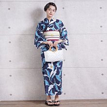 01 日本全棉正統和服浴衣 條紋打底 椿花顯高貴而可愛 古典 歷史價格詳細信息