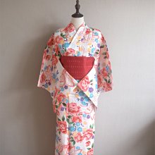 05 YUKATA 日本正裝和服 夏季浴衣 水草金魚傳統款160長度 歷史價格詳細信息
