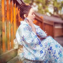 和服 桔子點點新款少女日本浴衣溫柔復古傳統日系料理改良和服攝影道具-特價 歷史價格詳細信息