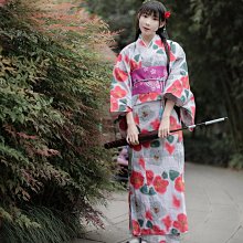 日本女士和服浴衣櫻花仙鶴振袖和服聚酯纖維印花復古旅拍服飾 歷史價格詳細信息