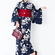 01 日本全棉正統和服浴衣 條紋打底 椿花顯高貴而可愛 古典 歷史價格詳細信息