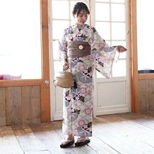 01 日本和服浴衣高品質  藍色系古典花色紫藤 歷史價格詳細信息