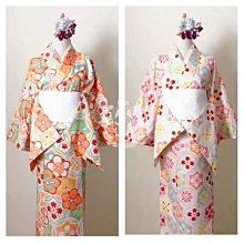 日本和服-橘色-袷(あわせ)-絹- JA-O-512 歷史價格詳細信息