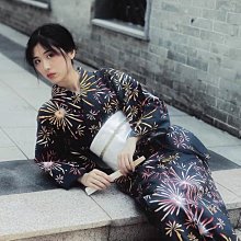15夏季浴衣全棉傳統和服攝影旅拍寫真標準款  紅色紫陽 歷史價格詳細信息