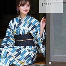 01 日本和服浴衣高品質  藍色系古典花色紫藤 歷史價格詳細信息