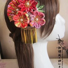 新款手工古風發梳漢服髮簪旗袍盤發發飾綠色花瓣髮插梳髮釵頭飾女 歷史價格詳細信息