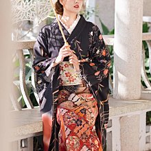 日式和服 和服配件 日式黑白格傳統男款武士服長袍浴衣 日本男士正裝和服COS寫真服裝 歷史價格詳細信息