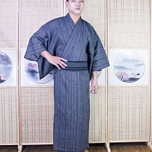 日本傳統和服男士浴衣浴袍睡衣家居服cos寫真服裝棉麻透氣黑白條  露天市集  全台最大的網路購物市集 歷史價格詳細信息