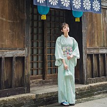 淺綠色樹枝日本和服浴衣清新溫柔復古日系女改良和服 歷史價格詳細信息