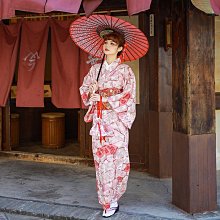日本和服 日系和服女正裝古早復古和風粉色改良料理店工作服神明少女拍照服裝 歷史價格詳細信息