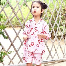 兒童純棉日式甚平和服親子睡衣家居服平紋櫻花兔子男童女童家居服 歷史價格詳細信息